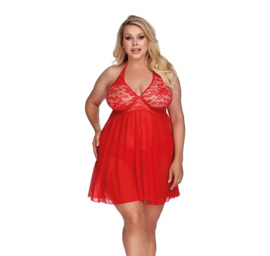 PANDORA RED ( CHEMISE/HALKA ) XL+